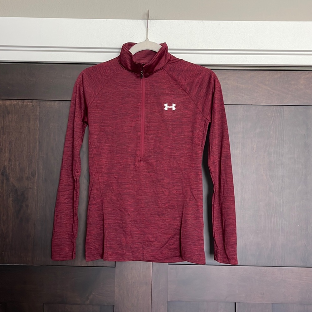 Under Armour Women’s Burgundy Quarter Zip Pullover Size XS